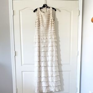 ADRIANNA PAPELL Layered Ruffle Gown sz14